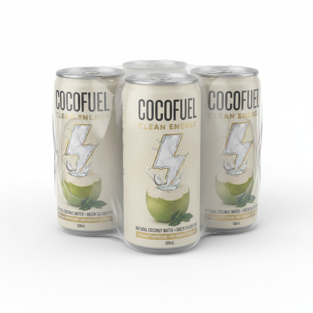 COCOFUEL 4-pack — four 500mL cans
